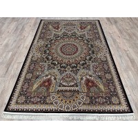 Иранский ковер Farahan 3809 Черный-бежевый
